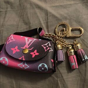 Louis Vuitton Pink and Purple Ombre Monogram Mini Pouch Key Holder